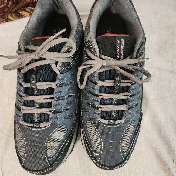 Skechers Men's Afterburn Memory Fit Lace-up Sneaker 11.5 - X-Wide - Picture 1 of 8